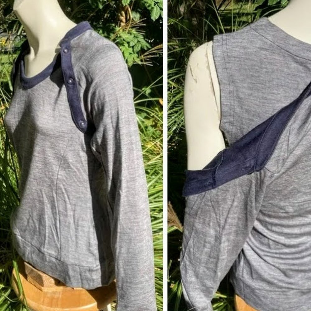 Adidas blue stripe convertible tank top & shrug tennis golf activewear sz S